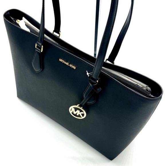 Michael Kors Sheila Large Signature Logo Tote Bag - Black - Picture 7 of 11